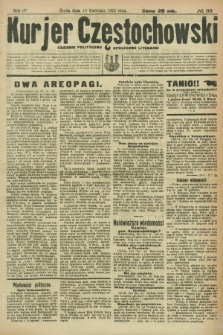 Kurjer Częstochowski : dziennik polityczno-społeczno literacki. R.4, № 88 (19 kwietnia 1922)