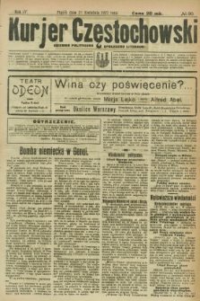 Kurjer Częstochowski : dziennik polityczno-społeczno literacki. R.4, № 90 (21 kwietnia 1922)