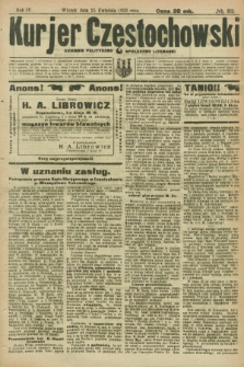 Kurjer Częstochowski : dziennik polityczno-społeczno literacki. R.4, № 93 (25 kwietnia 1922)