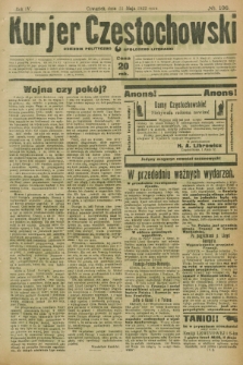 Kurjer Częstochowski : dziennik polityczno-społeczno literacki. R.4, № 106 (11 maja 1922)