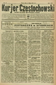 Kurjer Częstochowski : dziennik polityczno-społeczno literacki. R.4, № 107 (12 maja 1922)