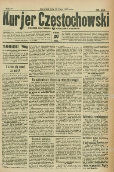 Kurjer Częstochowski : dziennik polityczno-społeczno literacki. R.4, № 112 (18 maja 1922)