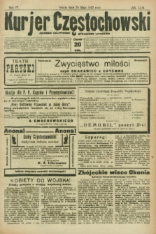 Kurjer Częstochowski : dziennik polityczno-społeczno literacki. R.4, № 114 (20 maja 1922)