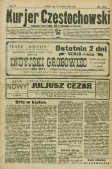 Kurjer Częstochowski : dziennik polityczno-społeczno literacki. R.4, № 124 (2 czerwca 1922)