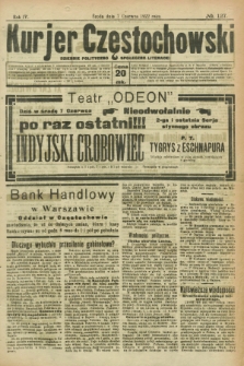 Kurjer Częstochowski : dziennik polityczno-społeczno literacki. R.4, № 127 (7 czerwca 1922)