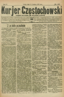 Kurjer Częstochowski : dziennik polityczno-społeczno literacki. R.4, № 130 (10 czerwca 1922)