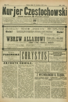Kurjer Częstochowski : dziennik polityczno-społeczno literacki. R.4, № 141 (24 czerwca 1922)