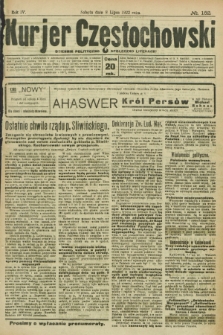 Kurjer Częstochowski : dziennik polityczno-społeczno literacki. R.4, № 152 (8 lipca 1922)