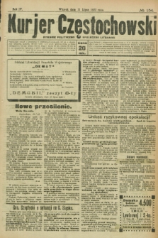 Kurjer Częstochowski : dziennik polityczno-społeczno literacki. R.4, № 154 (11 lipca 1922)