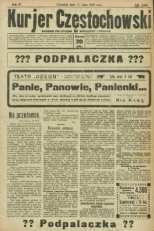 Kurjer Częstochowski : dziennik polityczno-społeczno literacki. R.4, № 156 (13 lipca 1922)