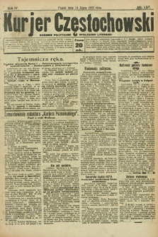 Kurjer Częstochowski : dziennik polityczno-społeczno literacki. R.4, № 157 (14 lipca 1922)