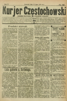 Kurjer Częstochowski : dziennik polityczno-społeczno literacki. R.4, № 162 (20 lipca 1922)