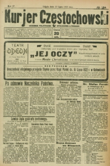 Kurjer Częstochowski : dziennik polityczno-społeczno literacki. R.4, № 164 (22 lipca 1922)
