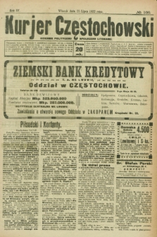 Kurjer Częstochowski : dziennik polityczno-społeczno literacki. R.4, № 166 (25 lipca 1922)