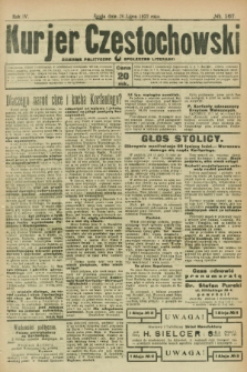 Kurjer Częstochowski : dziennik polityczno-społeczno literacki. R.4, № 167 (26 lipca 1922)