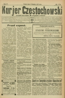Kurjer Częstochowski : dziennik polityczno-społeczno literacki. R.4, № 174 (4 sierpnia 1922)