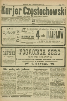 Kurjer Częstochowski : dziennik polityczno-społeczno literacki. R.4, № 176 (6 sierpnia 1922)