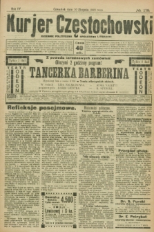 Kurjer Częstochowski : dziennik polityczno-społeczno literacki. R.4, № 179 (10 sierpnia 1922)