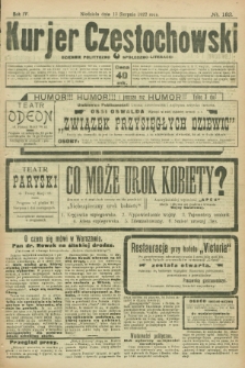 Kurjer Częstochowski : dziennik polityczno-społeczno literacki. R.4, № 182 (13 sierpnia 1922)