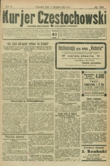 Kurjer Częstochowski : dziennik polityczno-społeczno literacki. R.4, № 184 (17 sierpnia 1922)