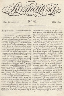 Rozmaitości : pismo dodatkowe do Gazety Lwowskiej. 1829, nr 48
