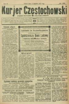Kurjer Częstochowski : dziennik polityczno-społeczno literacki. R.4, № 186 (19 sierpnia 1922)
