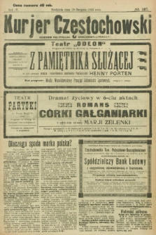 Kurjer Częstochowski : dziennik polityczno-społeczno literacki. R.4, № 187 (20 sierpnia 1922)