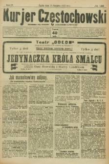 Kurjer Częstochowski : dziennik polityczno-społeczno literacki. R.4, № 189 (23 sierpnia 1922)