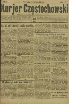 Kurjer Częstochowski : dziennik polityczno-społeczno literacki. R.4, № 191 (25 sierpnia 1922)