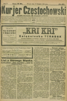 Kurjer Częstochowski : dziennik polityczno-społeczno literacki. R.4, № 194 (29 sierpnia 1922)