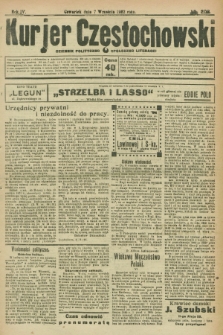 Kurjer Częstochowski : dziennik polityczno-społeczno literacki. R.4, № 202 (7 września 1922)