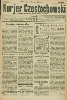 Kurjer Częstochowski : dziennik polityczno-społeczno literacki. R.4, № 205 (12 września 1922)
