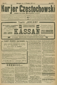 Kurjer Częstochowski : dziennik polityczno-społeczno literacki. R.4, № 207 (14 września 1922)