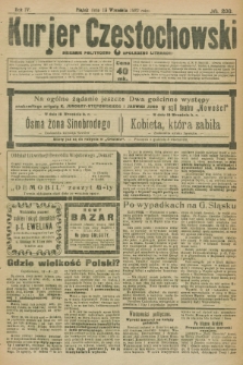 Kurjer Częstochowski : dziennik polityczno-społeczno literacki. R.4, № 208 (15 września 1922)