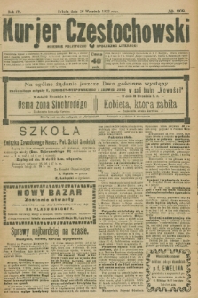 Kurjer Częstochowski : dziennik polityczno-społeczno literacki. R.4, № 209 (16 września 1922)