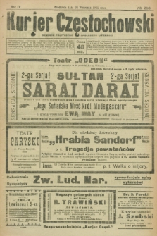 Kurjer Częstochowski : dziennik polityczno-społeczno literacki. R.4, № 216 (24 września 1922)