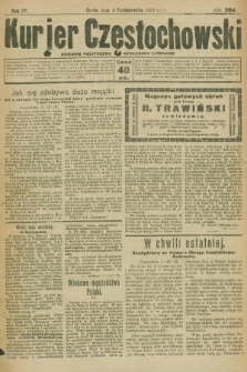 Kurjer Częstochowski : dziennik polityczno-społeczno literacki. R.4, № 224 (4 października 1922)