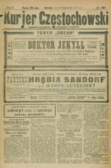 Kurjer Częstochowski : dziennik polityczno-społeczno literacki. R.4, № 225 (5 października 1922)