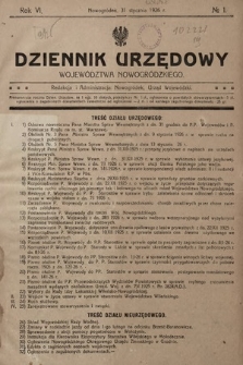 Dziennik Urzędowy Województwa Nowogródzkiego. 1926, nr 1