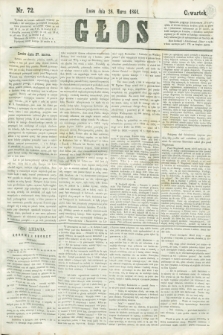 Głos. 1861, nr 72 (28 marca)