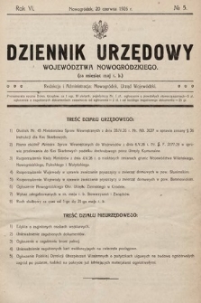 Dziennik Urzędowy Województwa Nowogródzkiego. 1926, nr 5