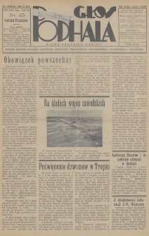 Głos Podhala : aktualny tygodnik powiatów: gorlickiego, jasielskiego, limanowskiego, nowosądeckiego, nowotarskiego i żywieckiego. 1936, nr 43