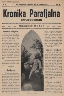 Kronika Parafjalna : dwutygodnik. 1931, nr 12