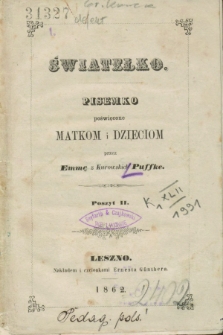 Światełko : pisemko poświęcone matkom i dzieciom. 1862, Poszyt 2