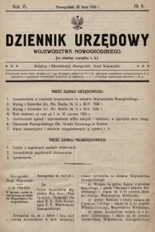 Dziennik Urzędowy Województwa Nowogródzkiego. 1926, nr 6