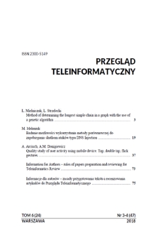 Przegląd Teleinformatyczny = Teleinformatics Review. T. 6, 2018, nr 3/4