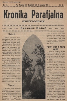 Kronika Parafjalna : dwutygodnik. 1931, nr 14