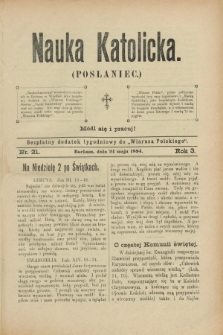 Nauka Katolicka (Posłaniec) : bezpłatny dodatek tygodniowy do „Wiarusa Polskiego”. R.3, nr 21 (24 maja 1894)