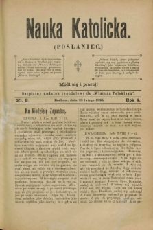 Nauka Katolicka (Posłaniec) : bezpłatny dodatek tygodniowy do „Wiarusa Polskiego”. R.4, nr 8 (23 lutego 1895)