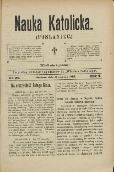 Nauka Katolicka (Posłaniec) : bezpłatny dodatek tygodniowy do „Wiarusa Polskiego”. R.4, nr 24 (13 czerwca 1895)